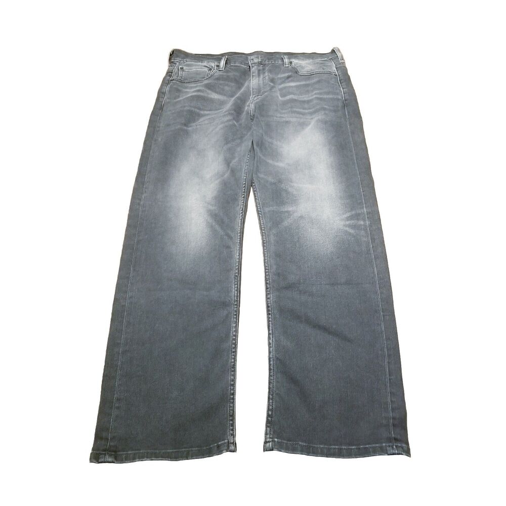 Levi's 569 Jeans Men's Size 36x34 Gray Loose Straight Fit Stretch Denim (37x32)
